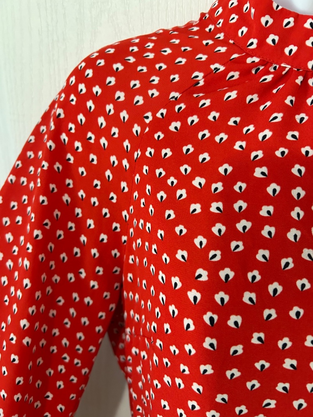 Dress Banana Republic Long Sleeve Preppy Classic Cherry Girl - Picture 4 of 10